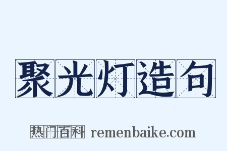 聚光灯造句是什么意思的图片